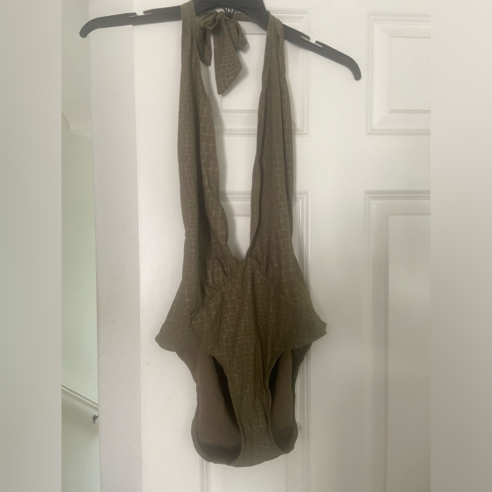 Old Navy Olive Green One Piece Swimsuit
